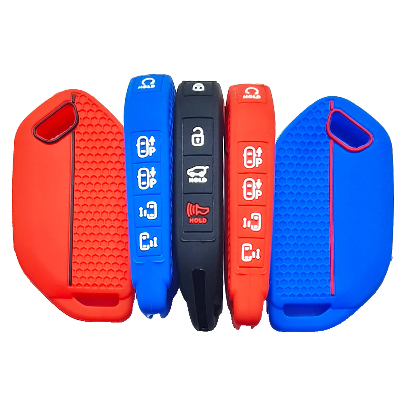 Suitable for Kia Smart Run Ace Aopao Ev9Gt-Line Remote Control 9-Key Honeycomb Pattern Silicone Car Key Cover Bag