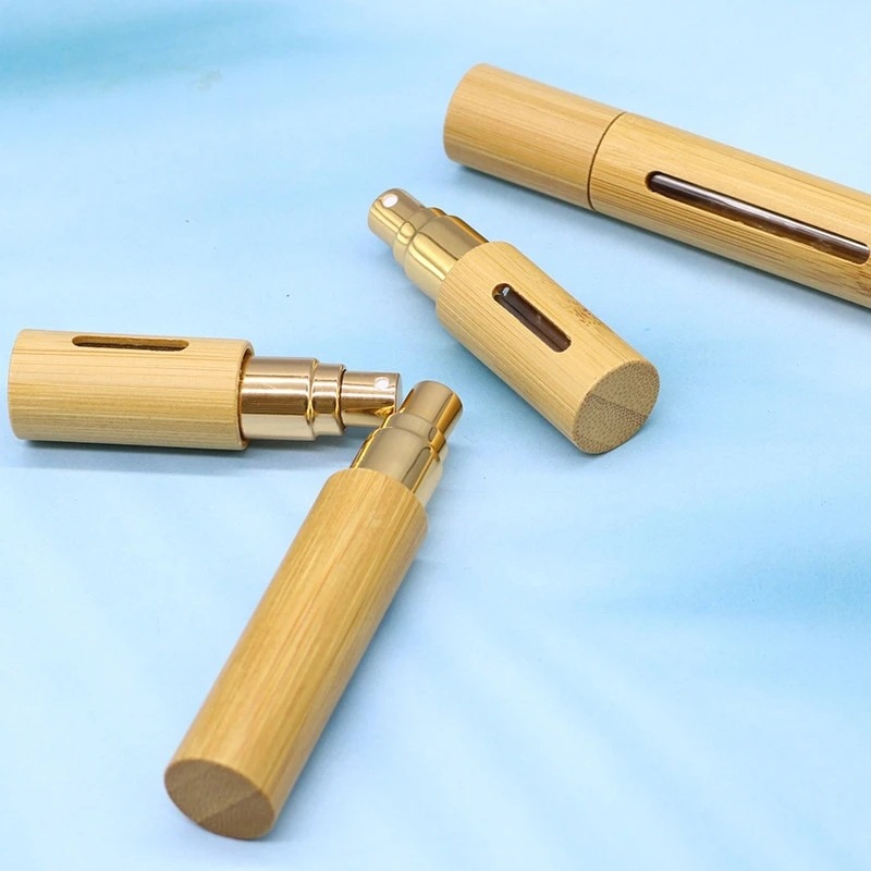 Manufacturer Wholesale 5Ml10Ml Bamboo Spray Bottle Perfume Essential Oil Bottle Natural Bamboo Essential Oil Spray Bottle