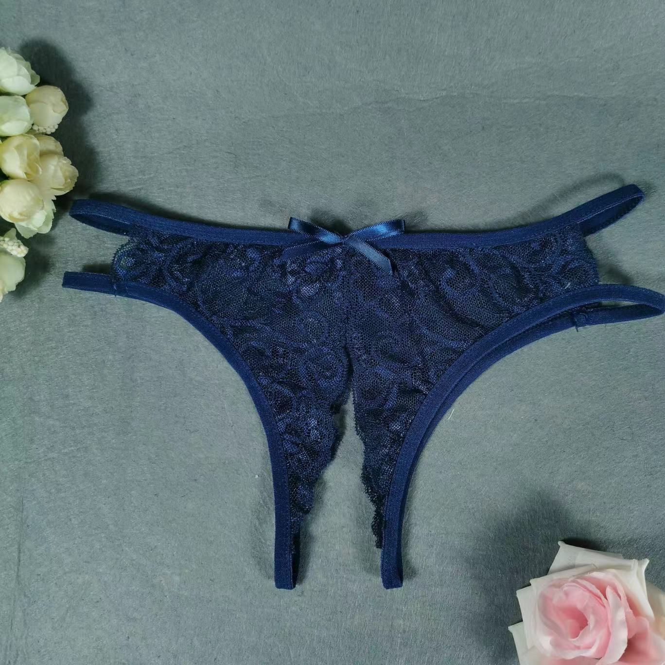 Sexy underwear thong wholesale sexy open lace thong multicolor European and American