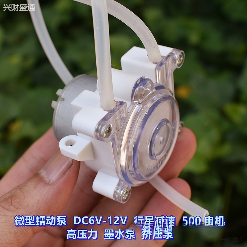 Micro Peristaltic Pump Dc6V-12V Planetary Reduction 500 Motor High Pressure Ink Pump Extrusion Pump