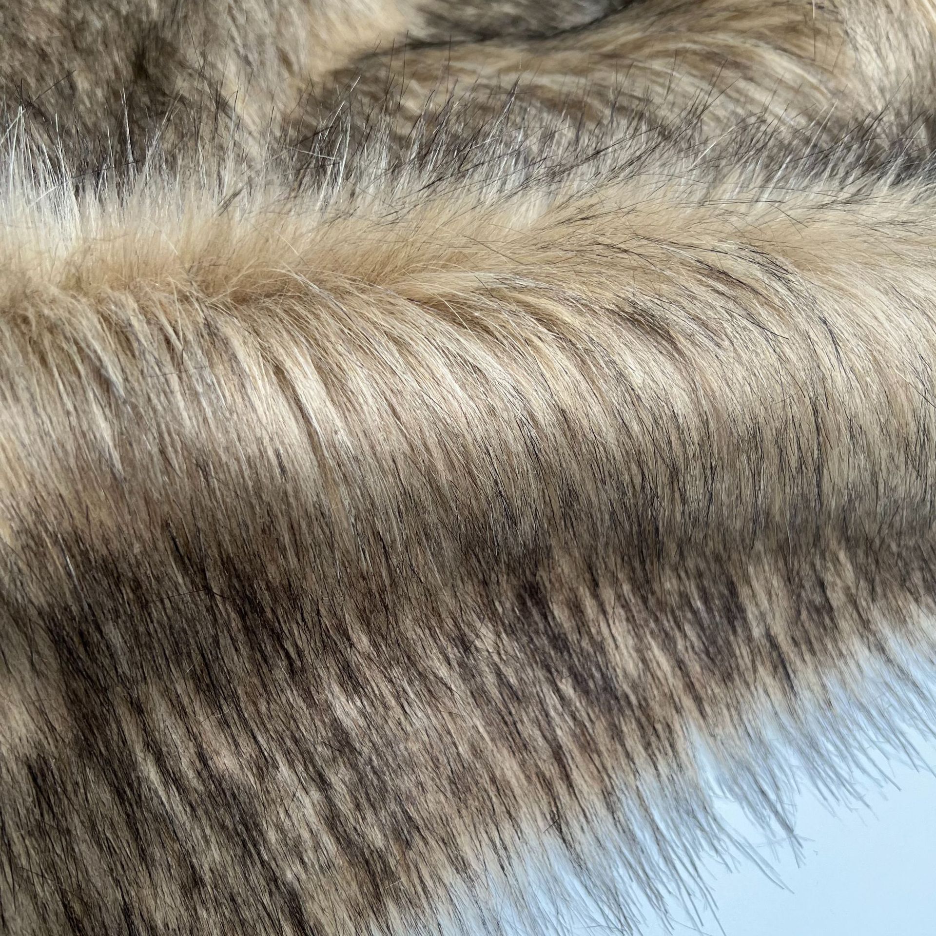 Long-Term Spot Yellow Dyed Pointed Yellow Dog Hair Plush Large Fur Wholesale Toy Accessories Doll Animal Crafts Hair