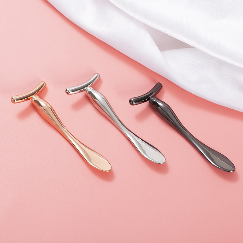 Eye Cream Stick Beauty Stick Eye Massage Stick Eye Cream Introduction Stick Eye Cream Spoon Face Cream Sub-pack Spoon T-shaped Metal Beauty