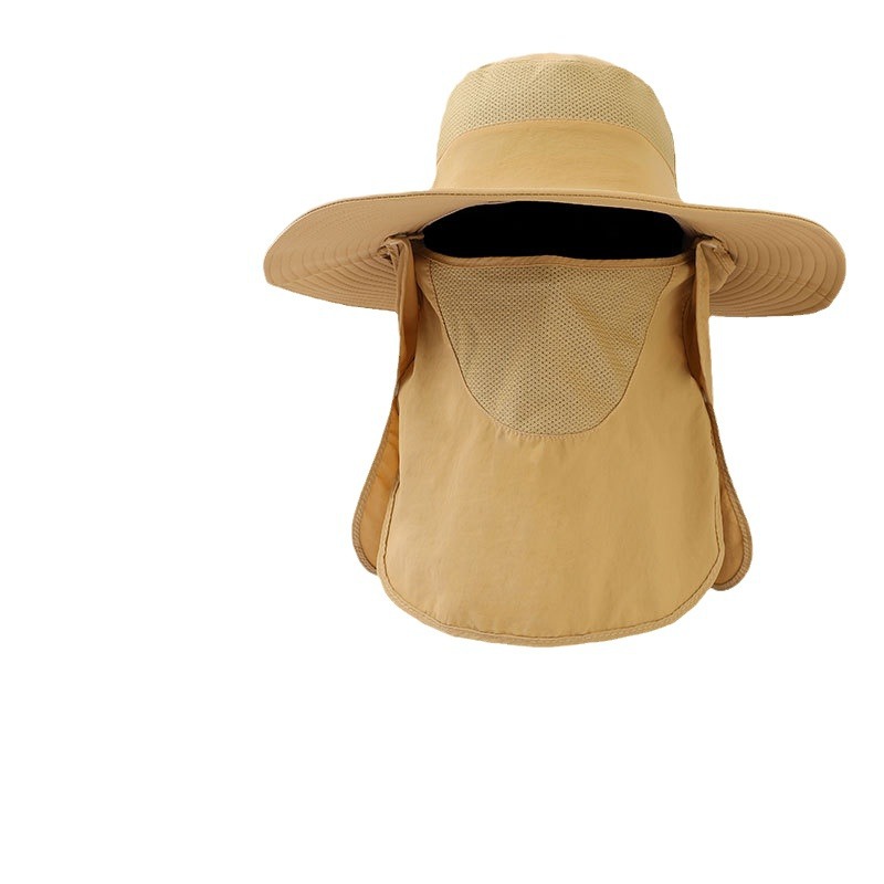 Summer fisherman hat men's and women's outdoor quick-drying sunshade sunscreen mountaineering fishing hat mask integrated face sun hat