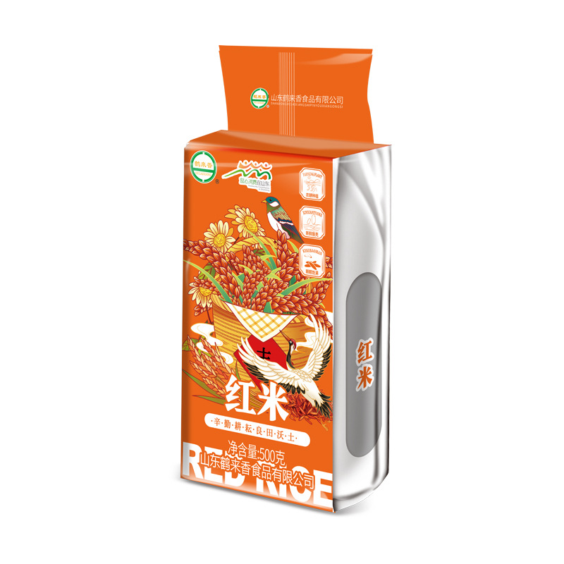 Red Rice 500g Red Rice Vacuum Packed Whole Grains Brown Rice Fitness Whole Grain Fiber Satiety Particles with Clear Particles