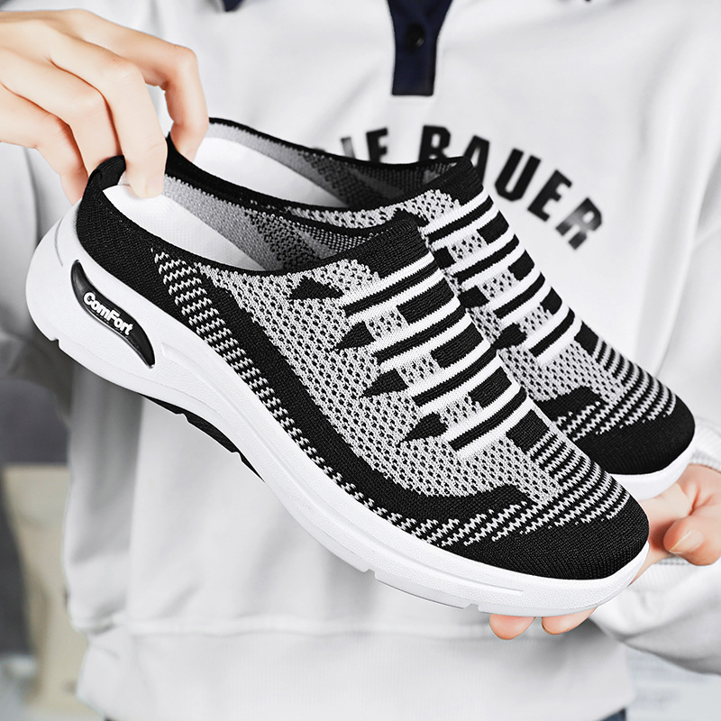 Женская обувь 2026 летний стиль, туфли без застежки, оптовая продажа, повседневные дышащие полусапожки для мам