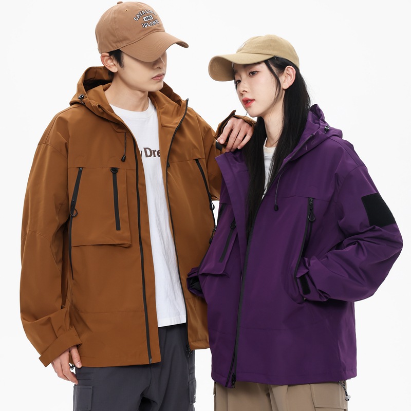 Couple jacket three-proof jacket men's popular workwear new style winter jacket functional wind workwear bag outdoor waterproof autumn