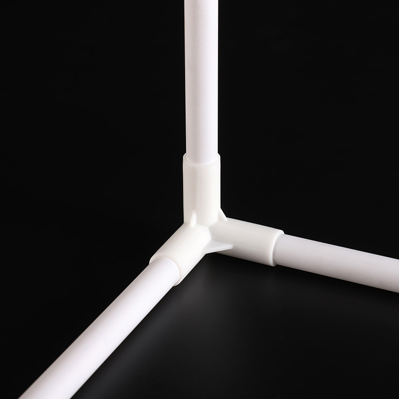 Plastic tee joint connector tent mosquito net accessories elbow takeaway box three-dimensional right angle tee pipe fittings wholesale