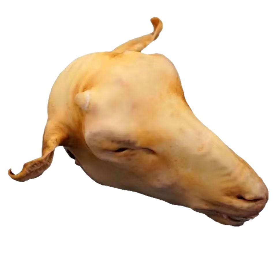 Fresh Whole Sheep Head with Skin, Frozen Halal Raw Sheep Head, Whole Sheep Head, Fresh Sheep Head Meat, Free Shipping for Stall Setup