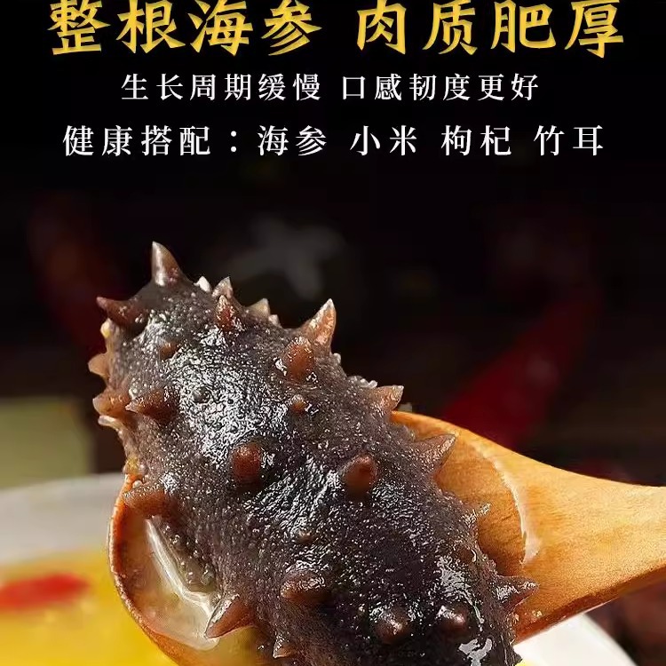Quick Cat Sea Cucumber and Xiaomi Porridge, Heated and Ready-To-Eat, Nutritious Seafood, Instant Breakfast Meal Replacement for Lazy People, Sea Cucumber and Xiaomi Porridge