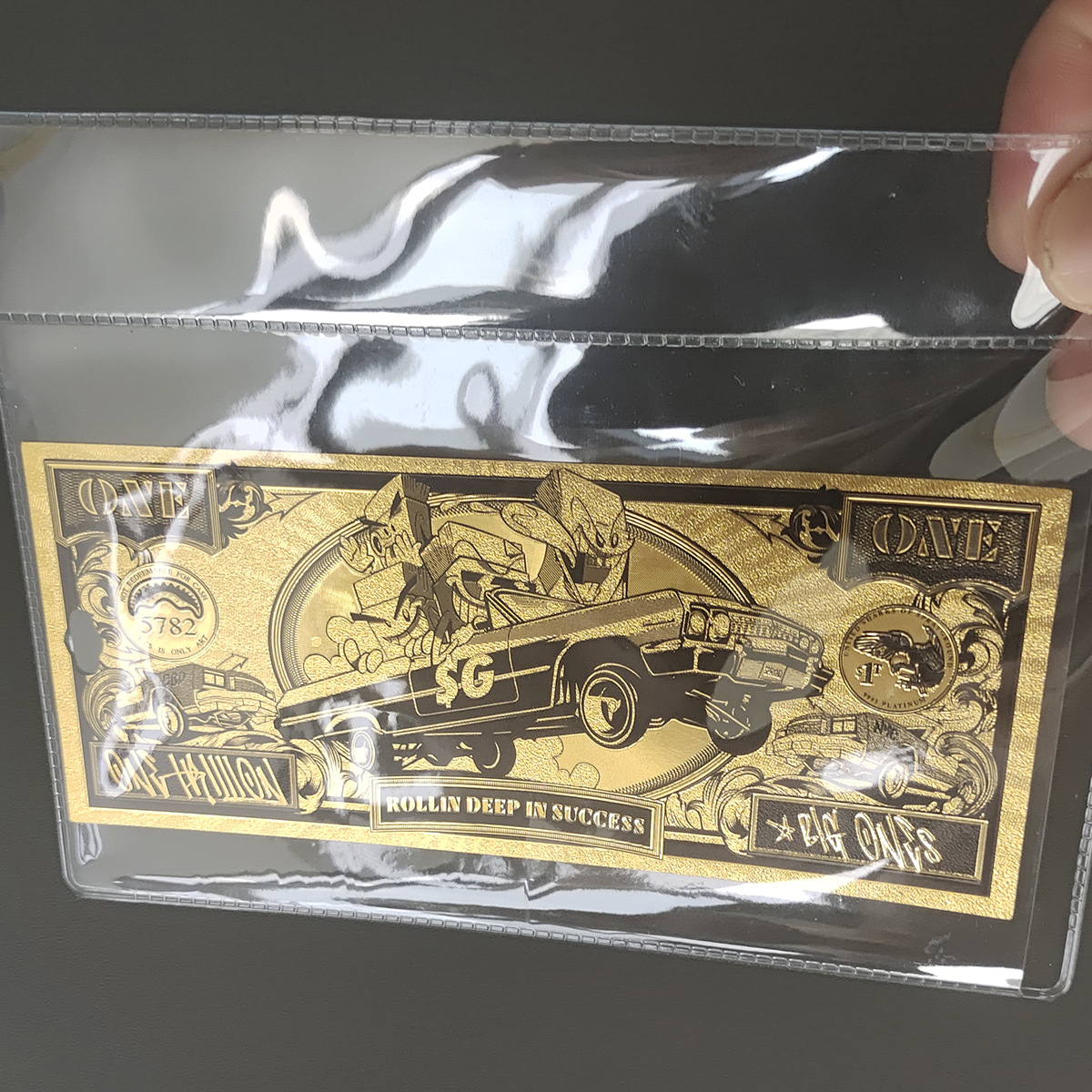 Cartoon Toy Gold Foil Pet Pvc Plastic 24K Commemorative Collection Coin Gold Banknote Card Factory Direct Sales Can Be Customized and Printed