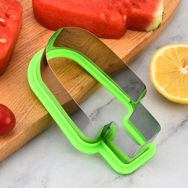 Creative stainless steel watermelon slicer popsicle shape slicer watermelon ice cream mold split slicer wholesale