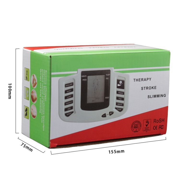 Cross-Border E-Commerce Jr309A English/Russian Massager Physiotherapy Device with 8 Patches, No Slippers, Travel-Friendly and Portable