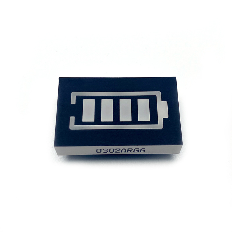 Four-cell battery digital tube power display red inside green led digital tube screen manufacturers can customize