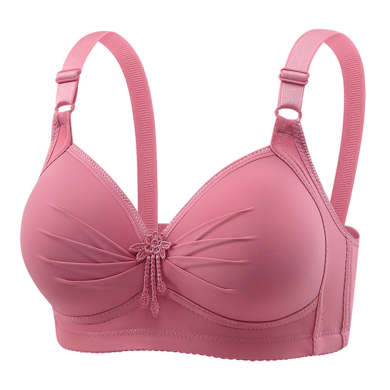 Adjustable Full-Cup Bra for Middle-Aged and Elderly People Without Rims, Thin Cup Push-Up Intimates for Women with Large Breasts and Secondary Breasts