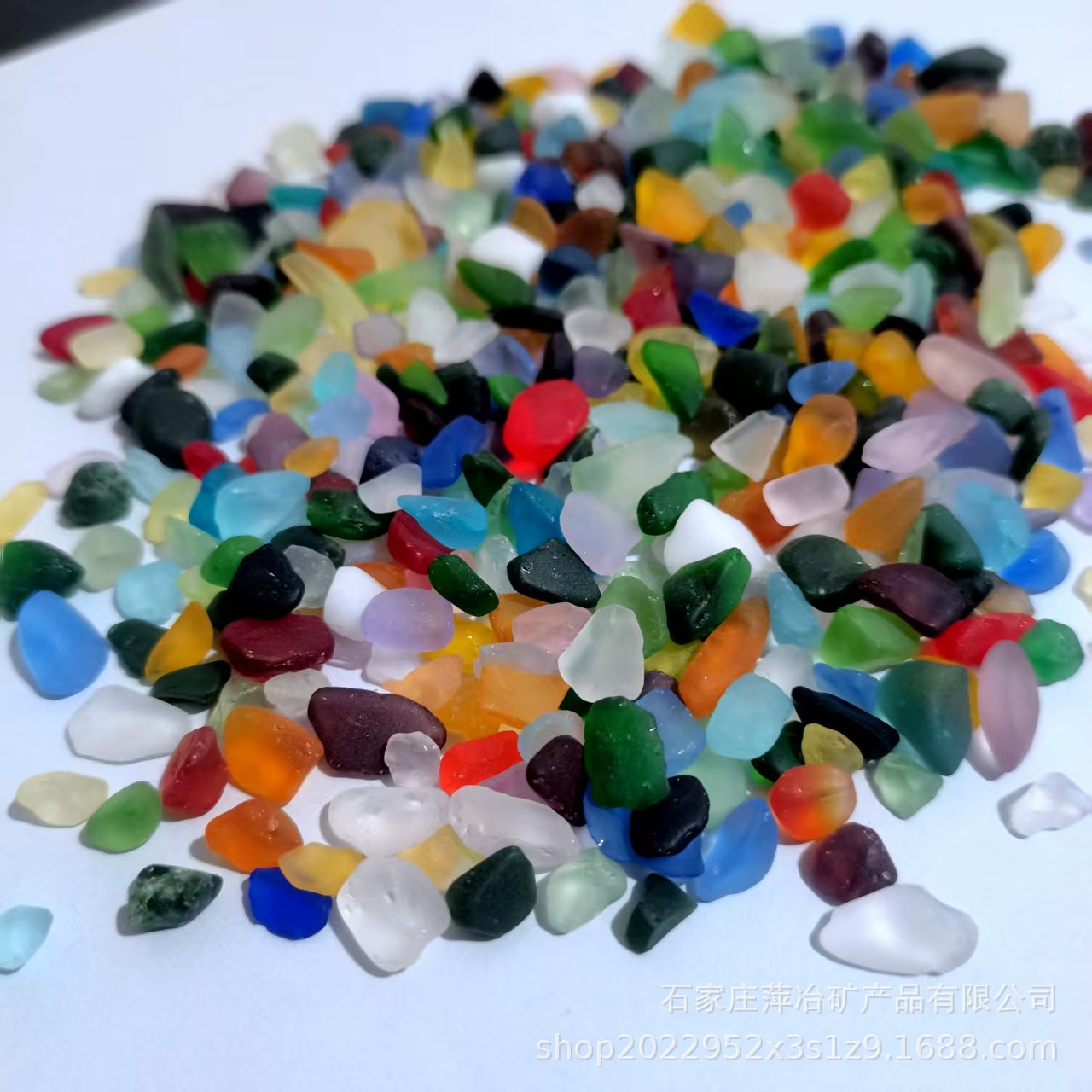 8-13mm Sea Glass Stone Colorfuled Crystal Glass Crushed Sea Particles Without Piercing Hand Frosted DIY Landscaping Decoration Light Transmission