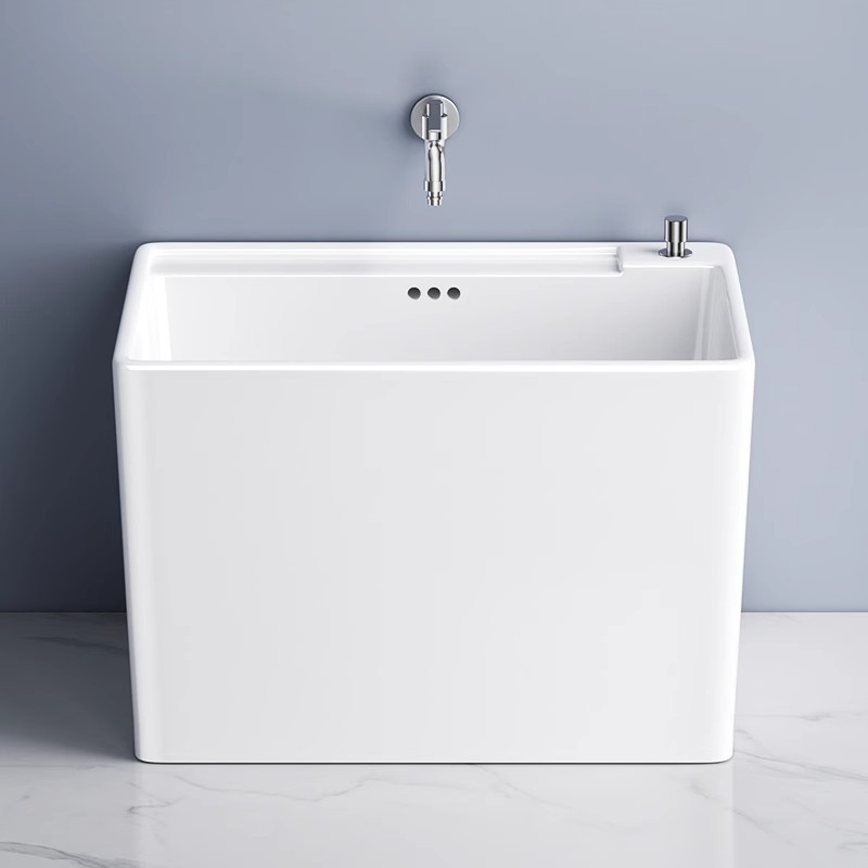 Ceramic Mop Sink Balcony Floor-Standing Mop Sink Household Mop Basin Mop Sink Floor Mop Basin Bathroom