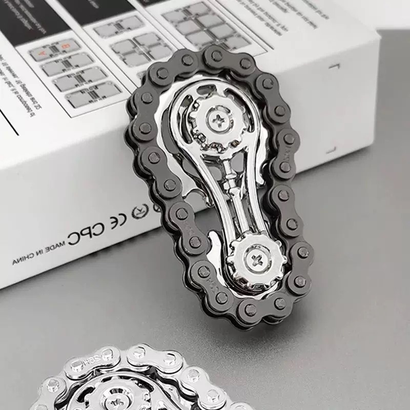 Decompression Metal Fidget Spinner for Children and Students to Relieve Boredom, Popular Toy Gear Finger Chain Decompression Toy