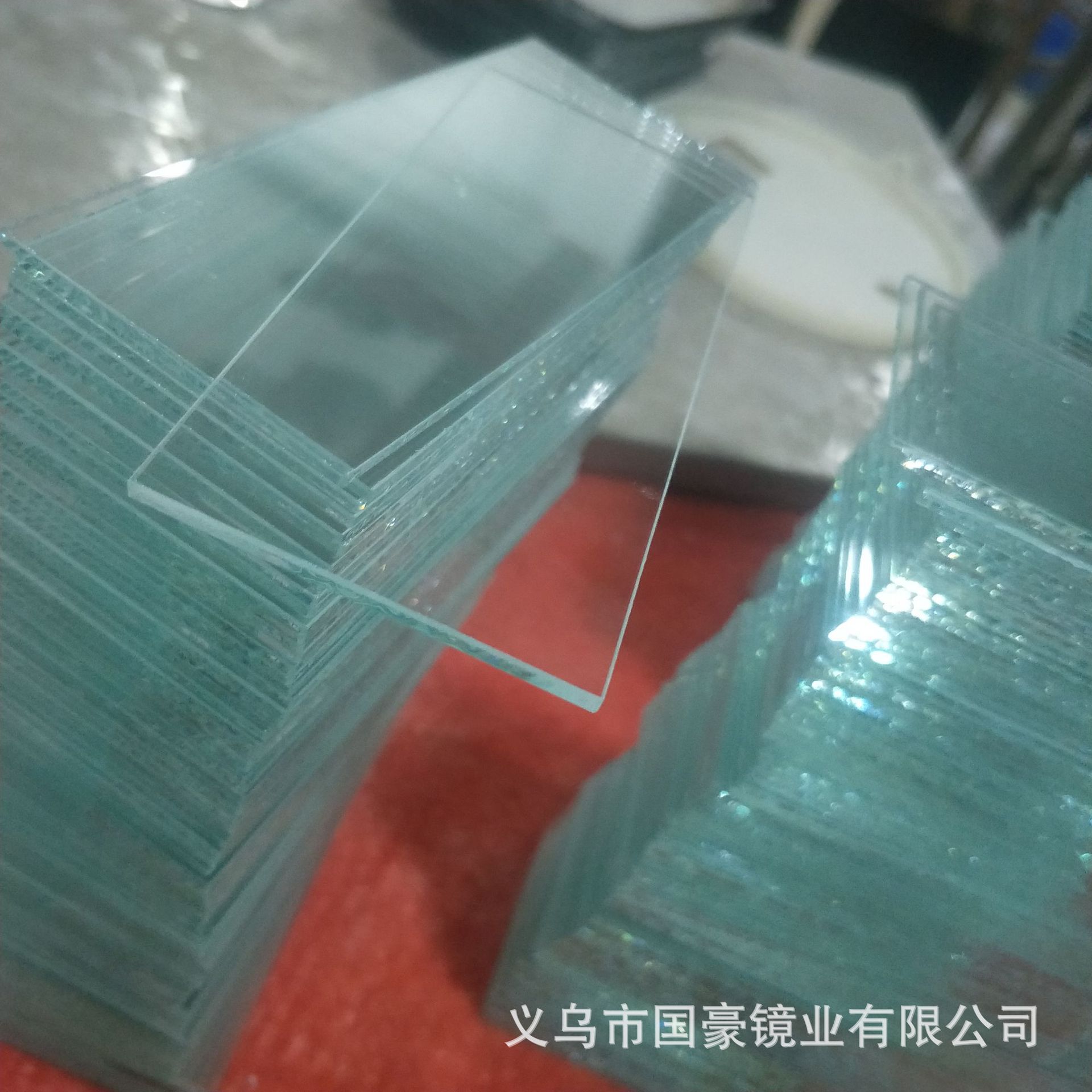 Factory ultra-white glass sheet customized 2mm3mm high transparent ultra-white glass round rectangular edging Chamfering