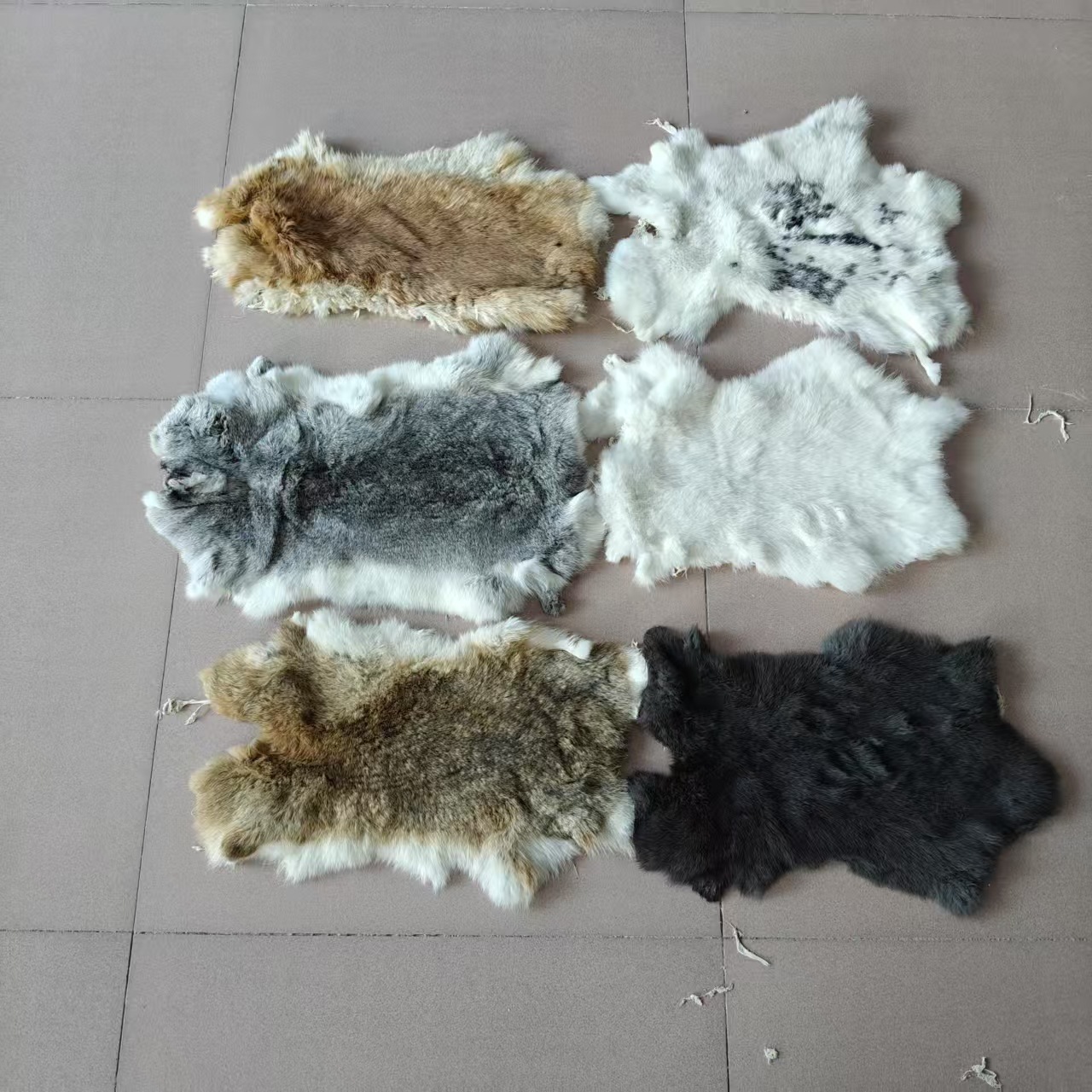 Whole Piece of Original Color Rabbit Skin, Handmade DIY Clothing Knee Pads, Cushions, Decorative Fur Accessories, Source Factory