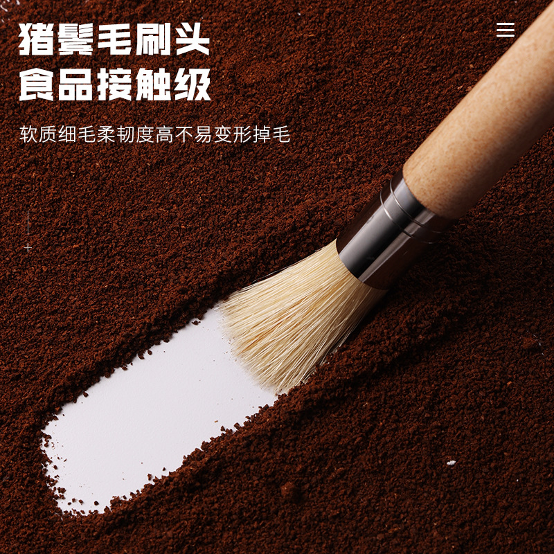Directly Shipped from the Origin: Coffee Machine Brush, Grinder Cleaning Brush, Coffee Powder Brush, Solid Wood Bristle Cleaning Brush