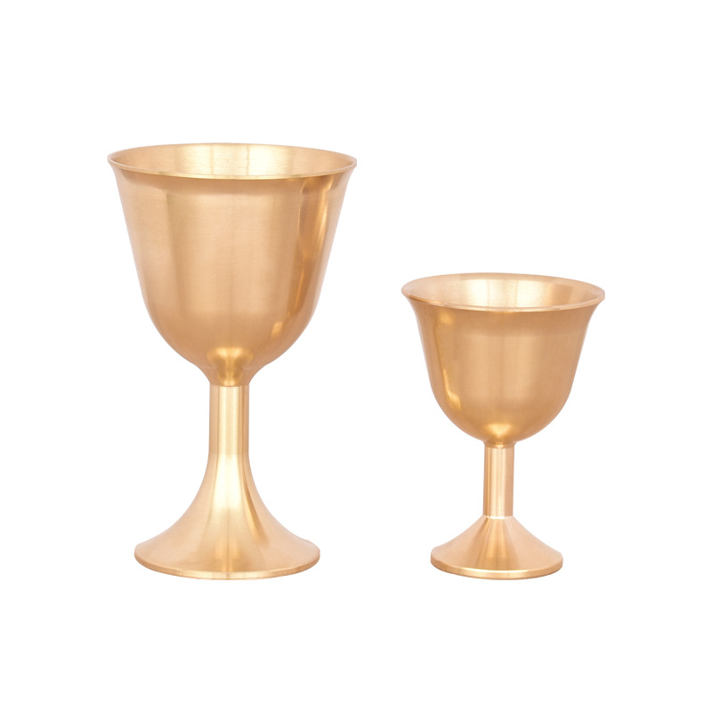 Brass Cup Wine Cup Small Wine Cup Served Wine Cup for Goblet Small Wine Cup Holy Water Cup Factory Direct Supply