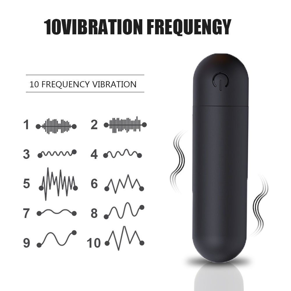 Mini Bullet  Strong Vibration Wand Anal Plug Massager 10-Frequency Female Masturbation Device Waterproof Sex Toy