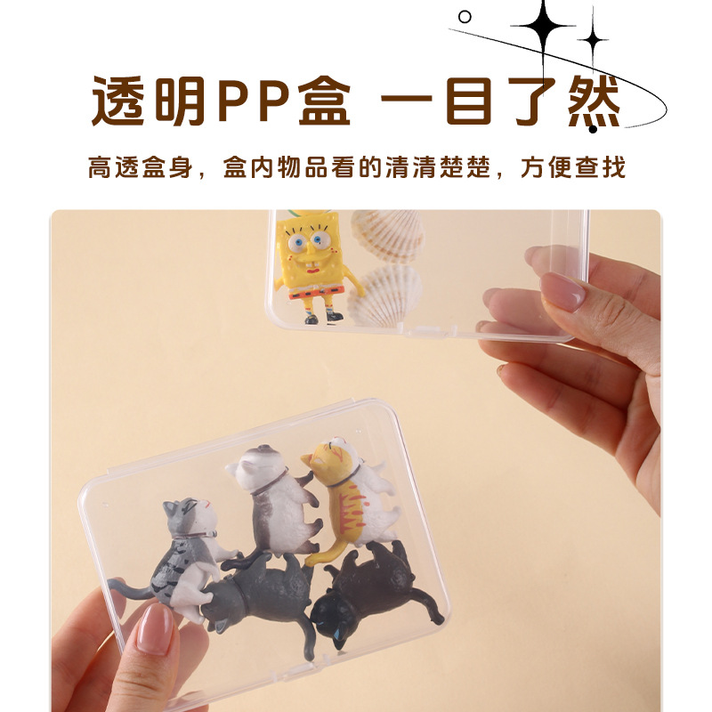 Transparent Pp Rectangular Full Empty Box Business Card Bank Card Dustproof Storage Box Soap Flakes Wax Particles Plastic Packaging Box