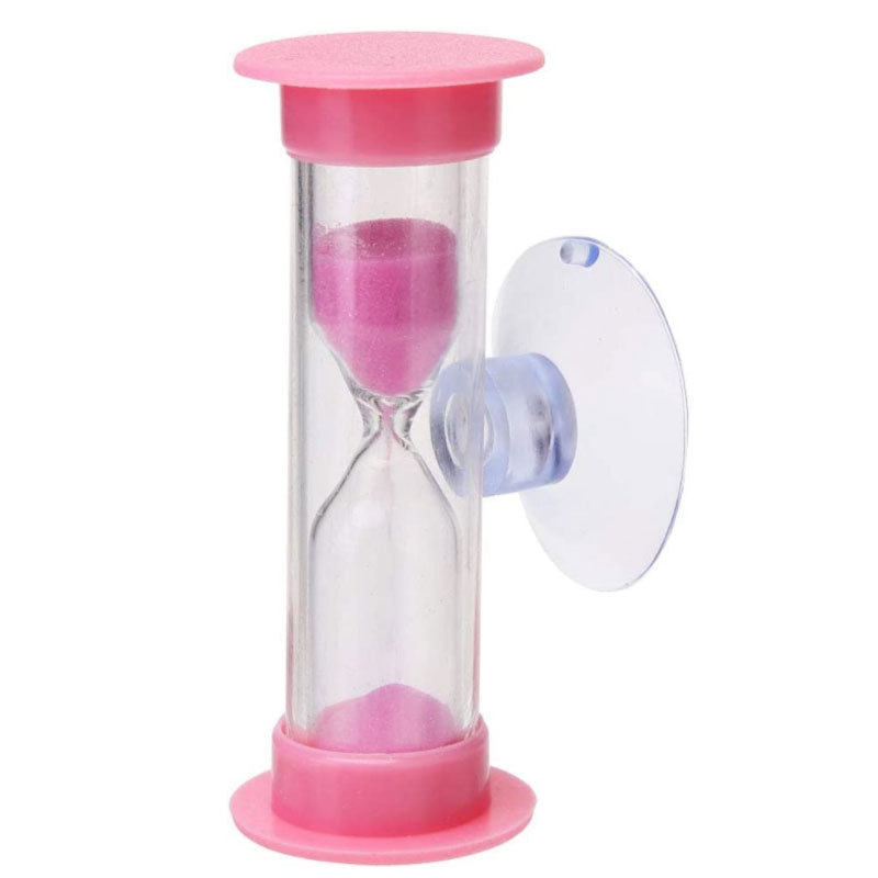 European-style suction cup hourglass rotatable 2+3 minutes timer children's brushing time reminder funnel plastic drop-resistant