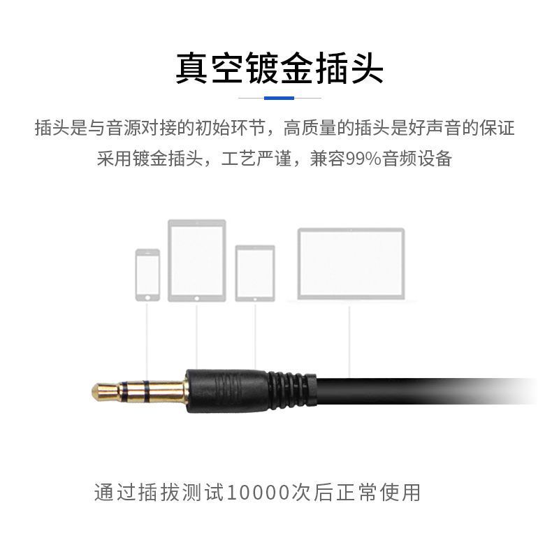 Audio Line 3.5 Male-to-Male Small Speaker Audio Line 3.5 Stereo Car Audio Line Speaker Recorder Line