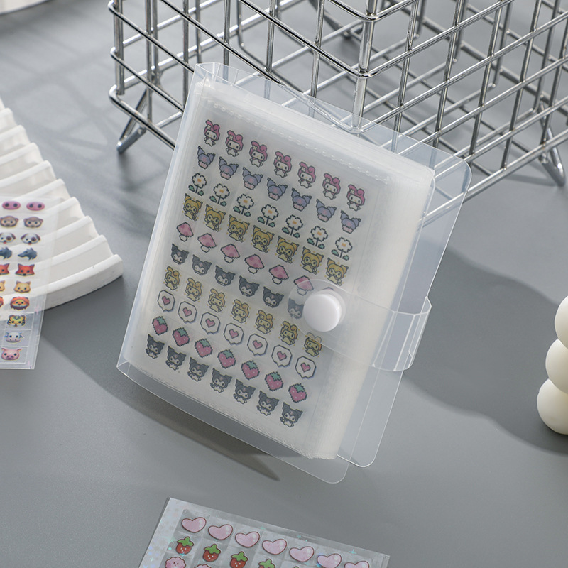 Pp Transparent Little Nose Handbook Mini Kidsren's Cartoon Decorative Book Handbook Material Nail Sticker Album Manufacturer