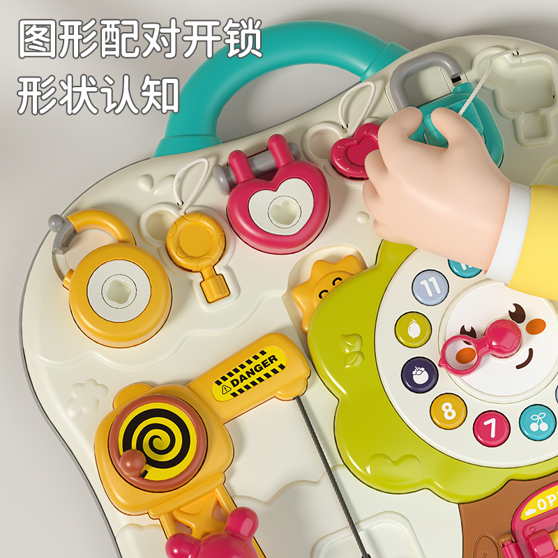 Guyu Montessori Teaching Aids Baby Educational Busy Board Infants and Toddlers 1-3 Years Old Ball Unlocking Toys Montessori Early Education