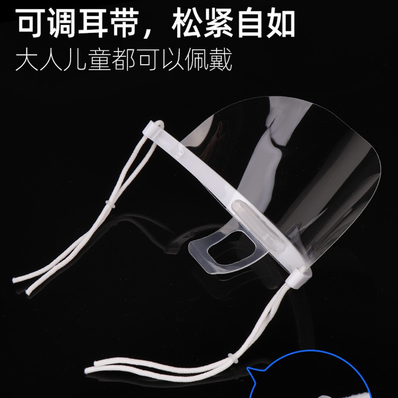 Transparent Catering Mask Food Special Kitchen Chef Mask Anti-fog Canteen Restaurant Plastic Anti-saliva Mask