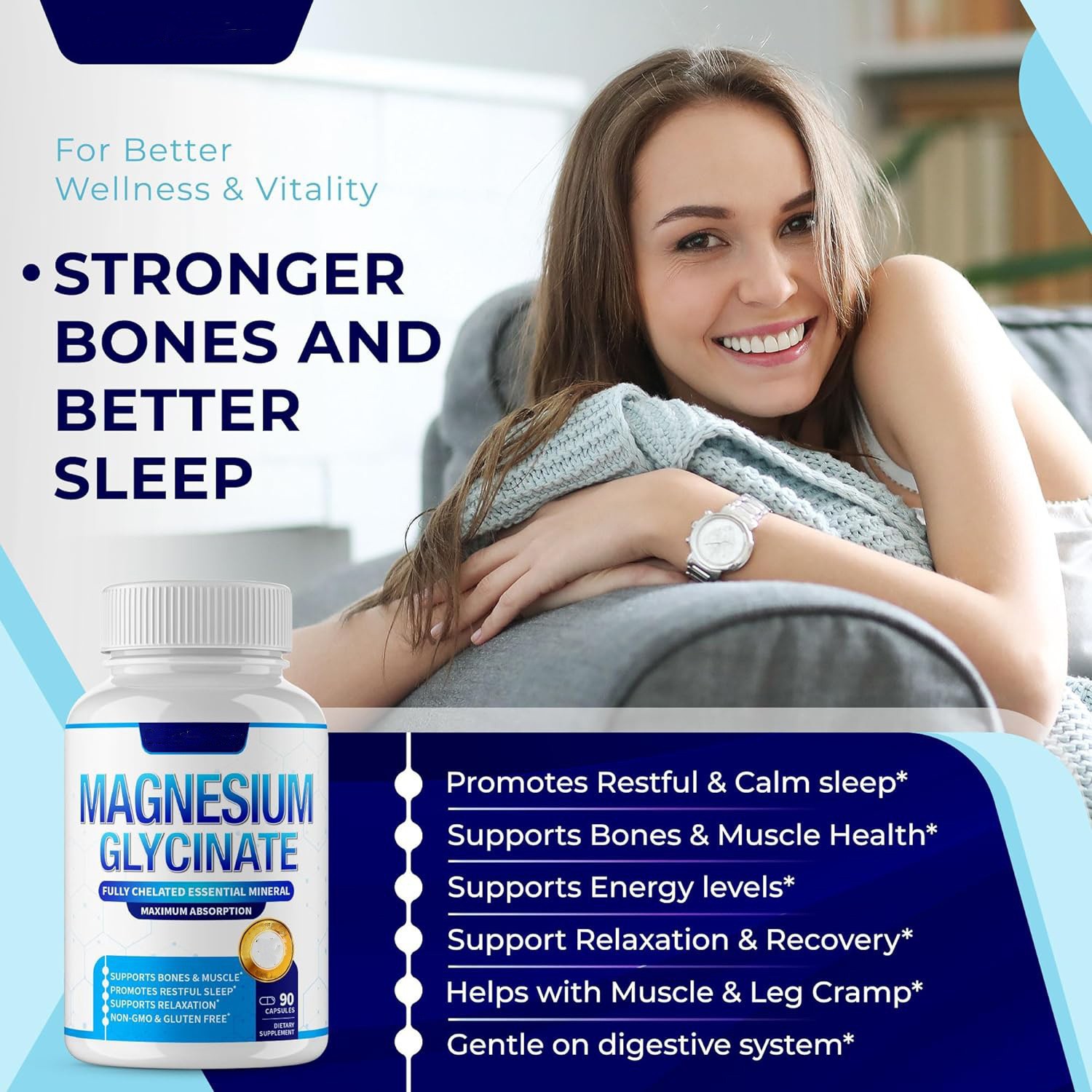 Spot Cross-Border Hot-Selling Magnesium Glycinate Complex Capsules Magnesium Complex Capsules