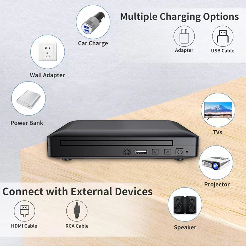 Factory Direct Sales 1080P Home Dvd Player HDMI High-Definition Video Player Children's Vcd Player Mini Cd Player