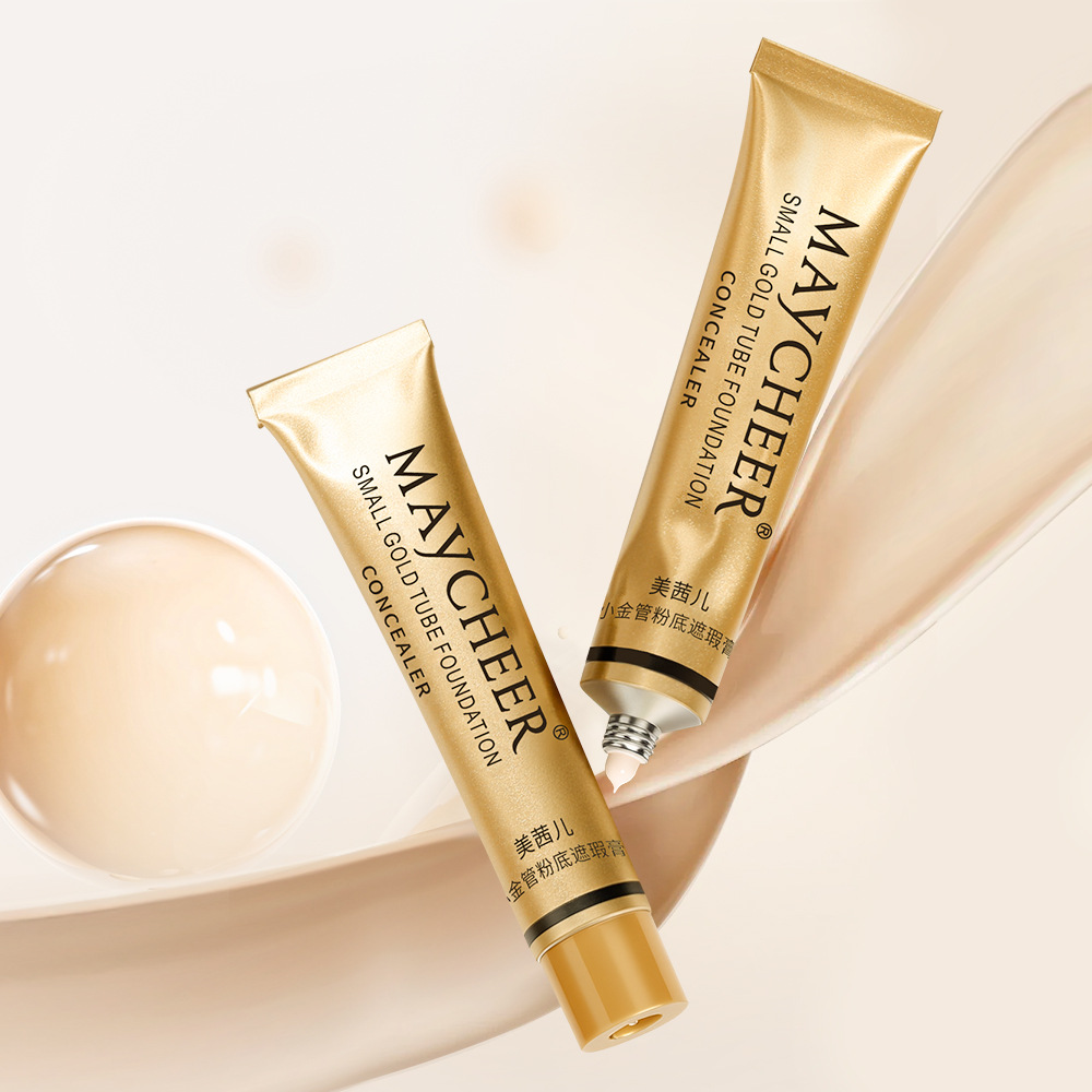 Meixier маленькая золотая туба, консилер для пятен, акне, темных кругов, татуировок, жидкий тональный крем, сильное покрытие и скрывающая сила