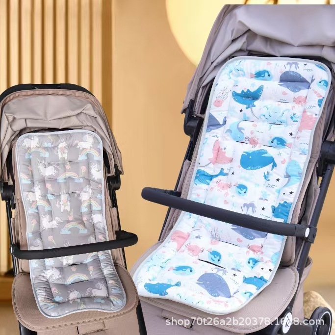 Baby Stroller Mat Thickened Shock-Absorbing Cross-Border Stroller Cushion Baby Dining Chair Rocking Chair Four-Season Stroller Mat Factory Ready Stock