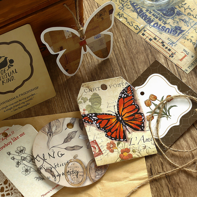 Стикеры для журналов из ретро-серии, декоративные стикеры, стикеры с бабочками, стикеры в европейском стиле, скотч