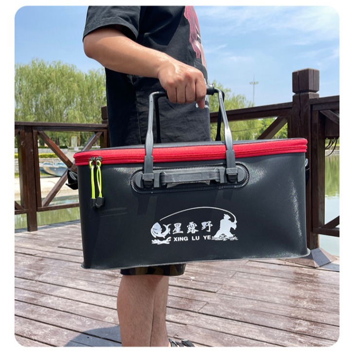 Fishing Bucket Foldableing Eva Fish Protection Bucket Thickeneded Fishing Bucket Live Fish Bucket Multi-Functional Fishing Box Wholesale Factory Supply