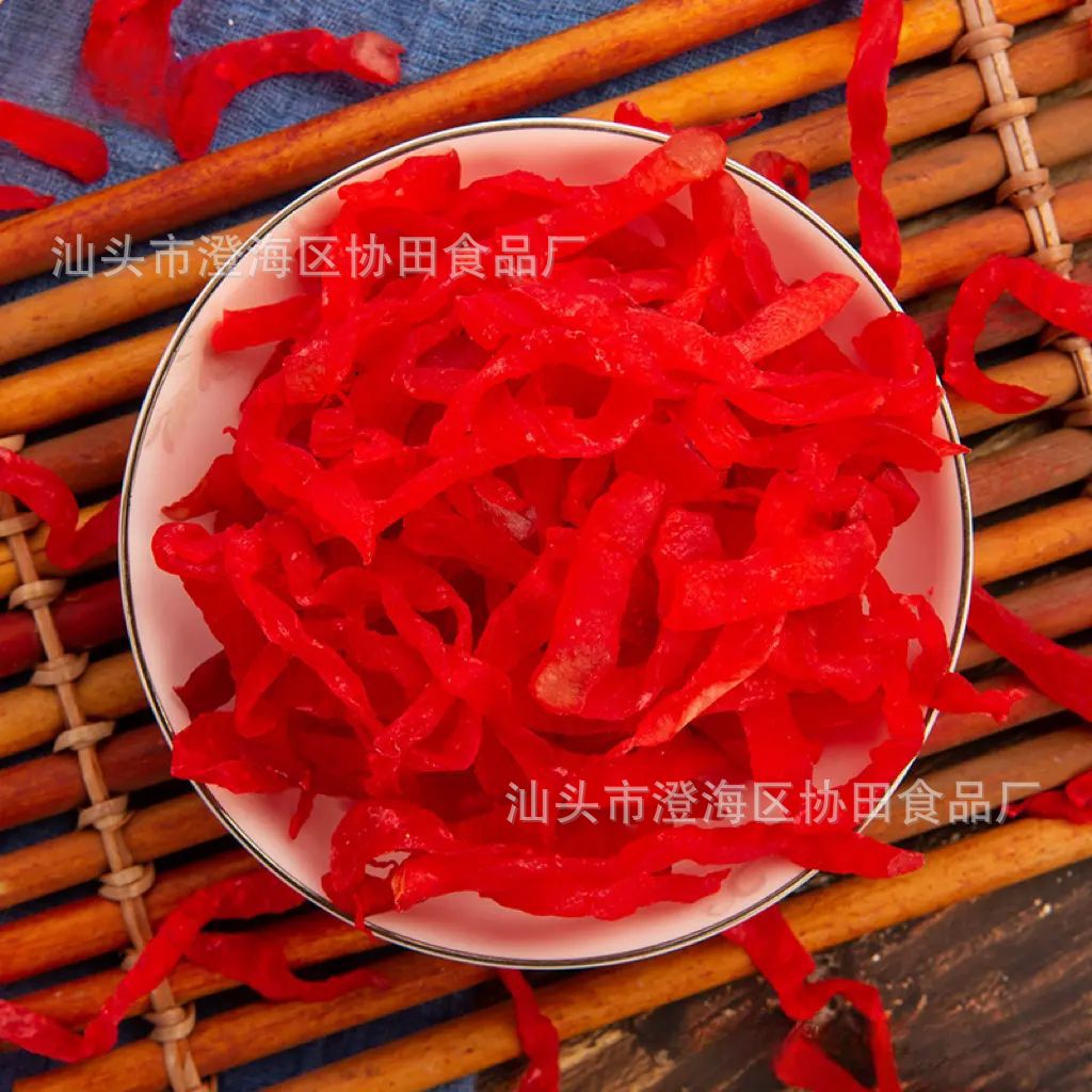 Manufacturer Wholesale Red Papaya Shreds, Dried Fig Shreds, Bulk Export Candied Fruits, Red Papaya Shreds