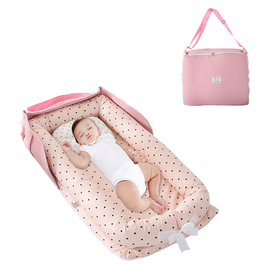 Cross-Border Portable Hemei Mommy Baby Nest Isolation Protection Mommy Bag Shaped Pillow Bag Bed in Bed Crib