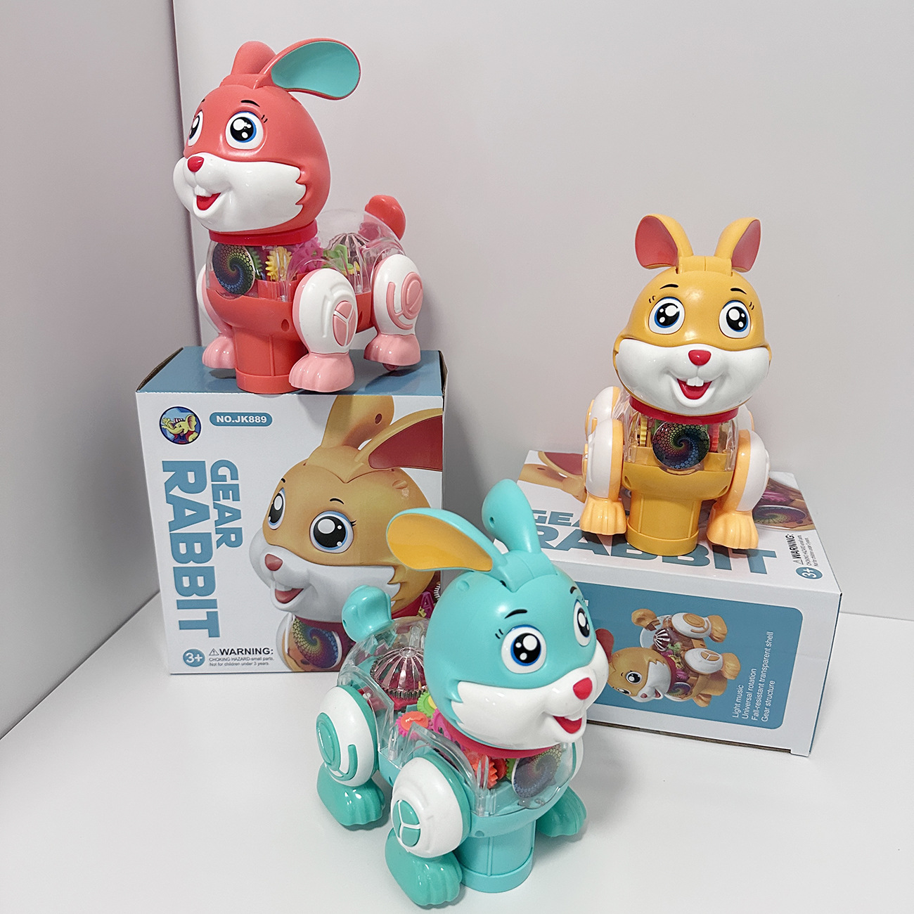 Popular Electric Universal Transparent Luminous Music Gear Swan Light Children Little Duck Cute Duck Toy Wholesale