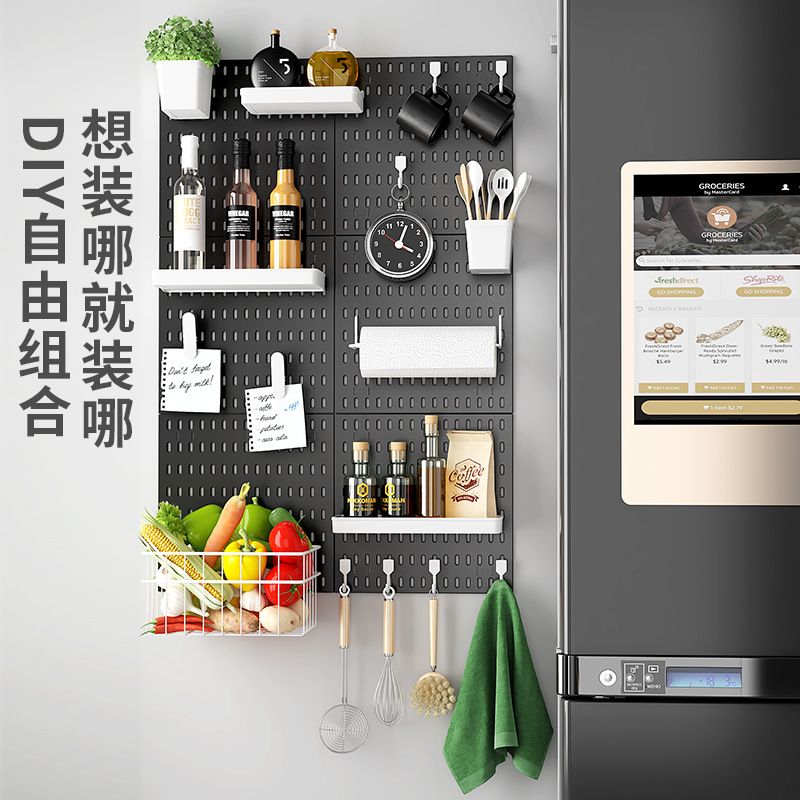 Настенный органайзер для кухни с утолщением без отверстий