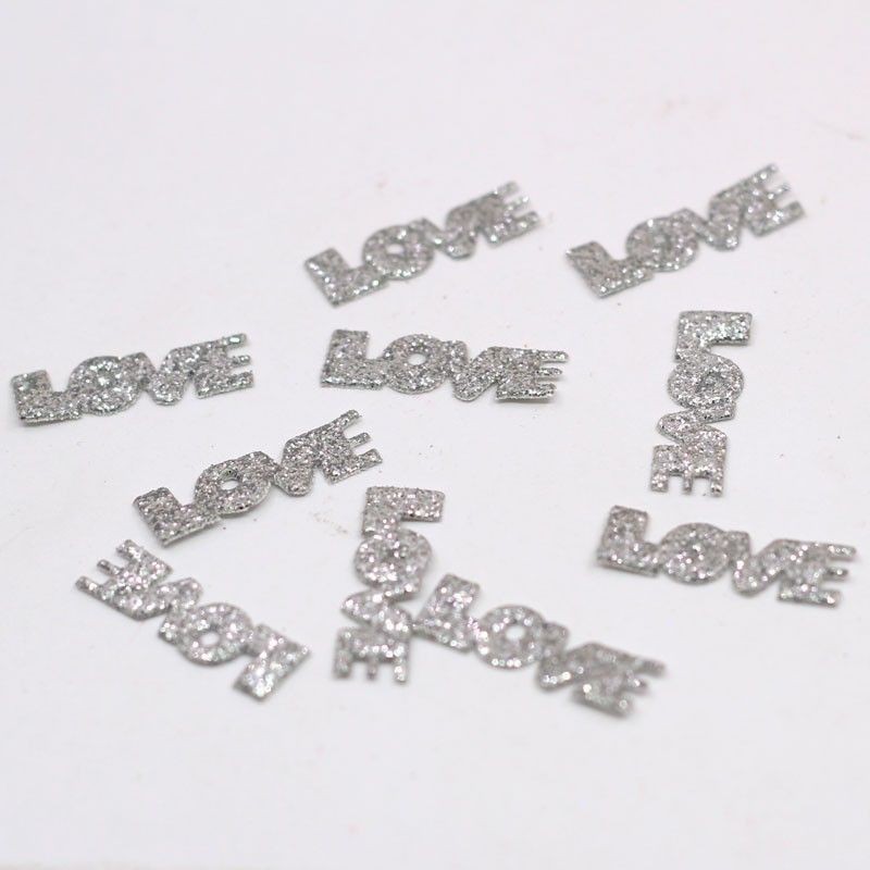 DIY Material Handmade Jewelry Accessories Embossed Bright Glitter LOVE Letter Accessories Hair Accessories Bag Garment Accessories