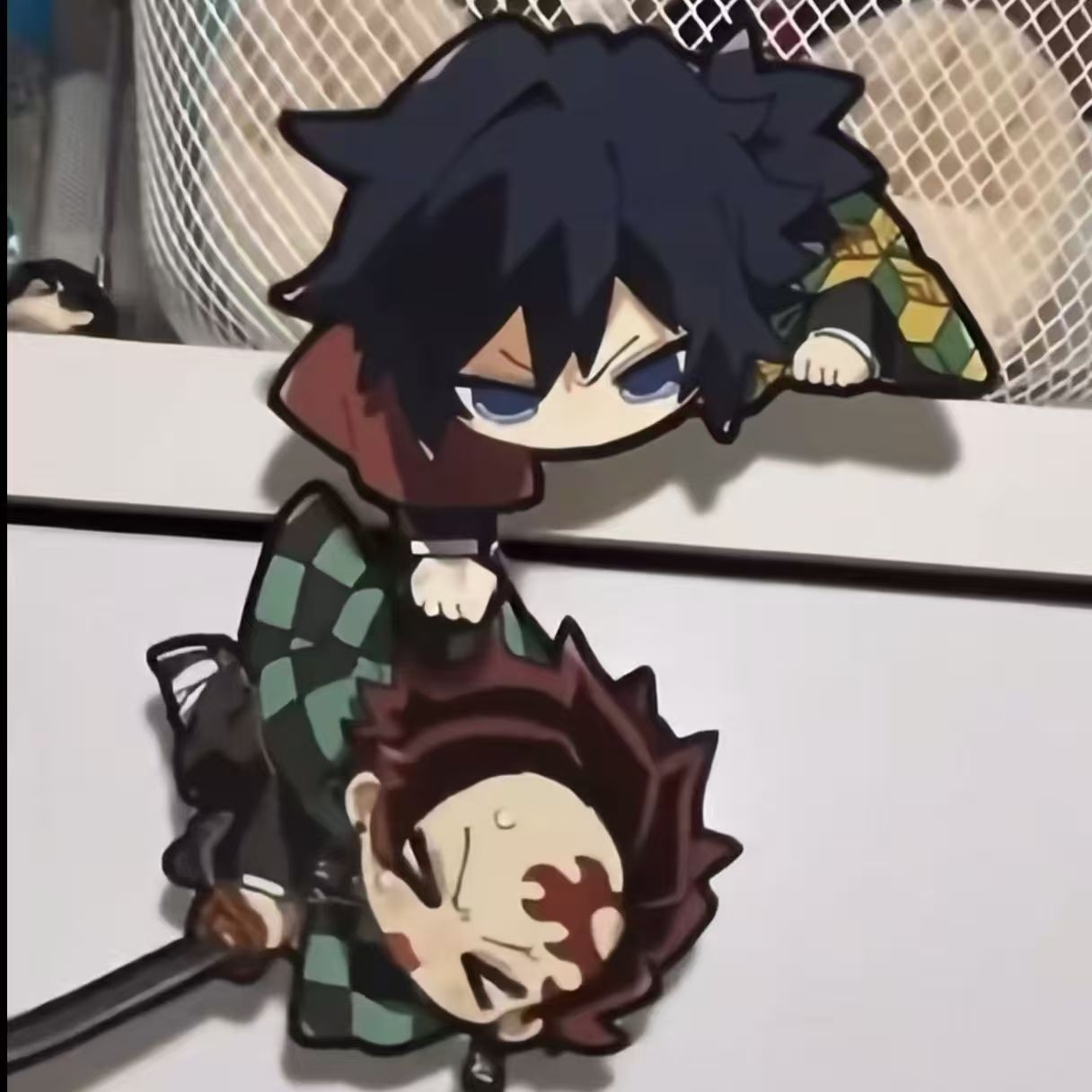 New Demon Slayer: Kimetsu No Yaiba Merchandise Tanjiro, Hashibira Nezuko, and Rengoku Kyoujurou Acrylic Figurines for Sitting and Standing, Collectible and Gift-Giving, Self-Made