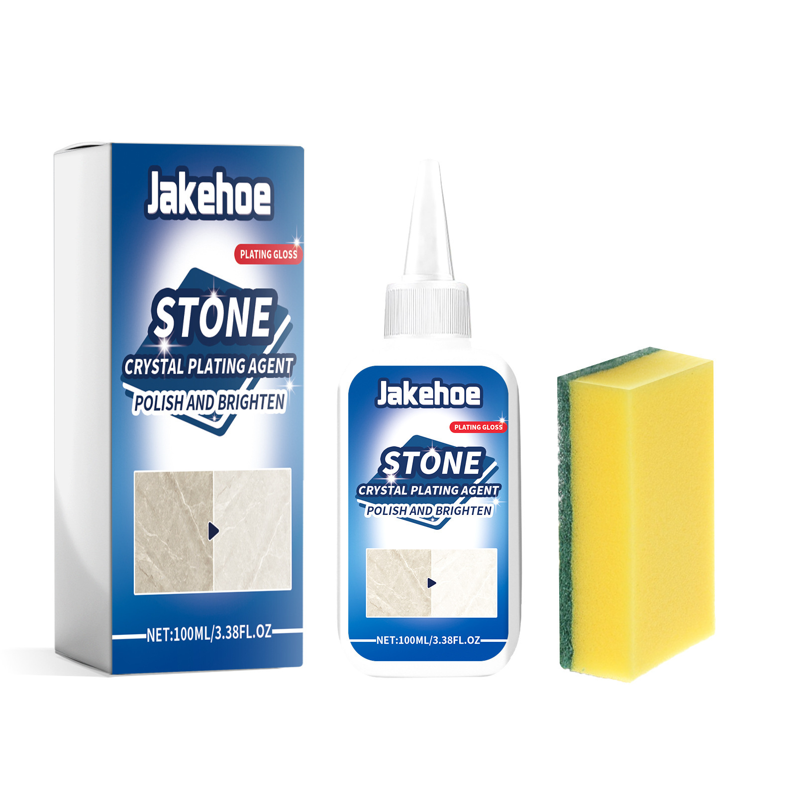 Jakehoe Stone Crystal Plating Agent Kitchen Tile Marble Surface Renewal Care Brightening Maintenance Cleaning Agent