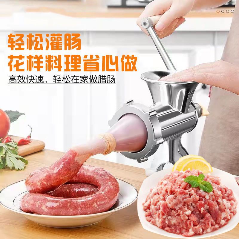 Sausage Stuffer for Home Use, Manual Meat Grinder, Casing Tool for Making Canned Sausages