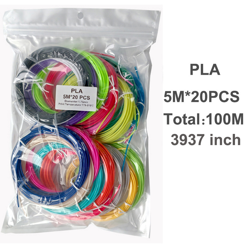 PLA Consumables Tie/Vacuum 3D Printing Material 10 m Consumables 1.75mm PLA Printing Wire Eco-Friendly