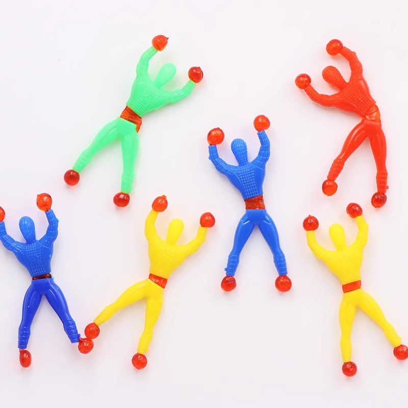 Wall climber sticky spider climbing wall 2 yuan shop traditional toy spider web meteor hammer sticky Palm children's toy
