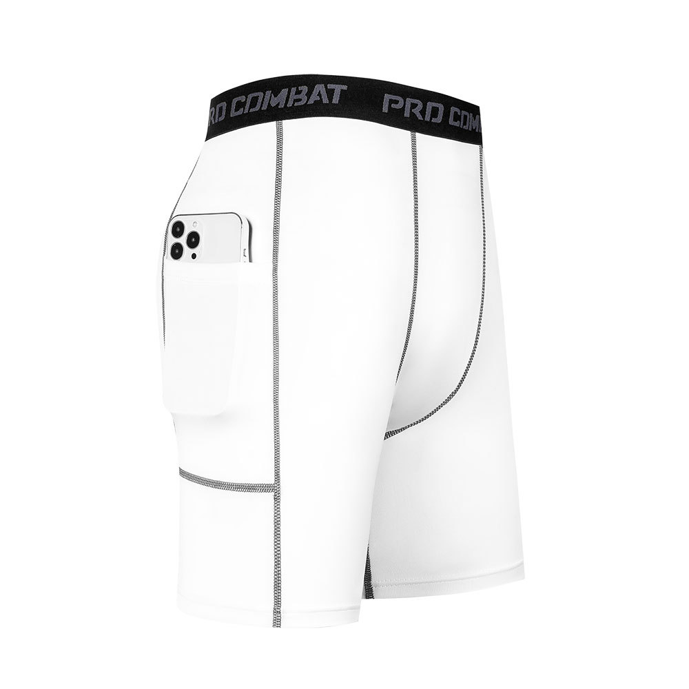 Cross-border Sports Fitness Pants Men's Running Sports Tight Stretch Quick-drying Pocket Pants Basketball Training Outdoor Pants