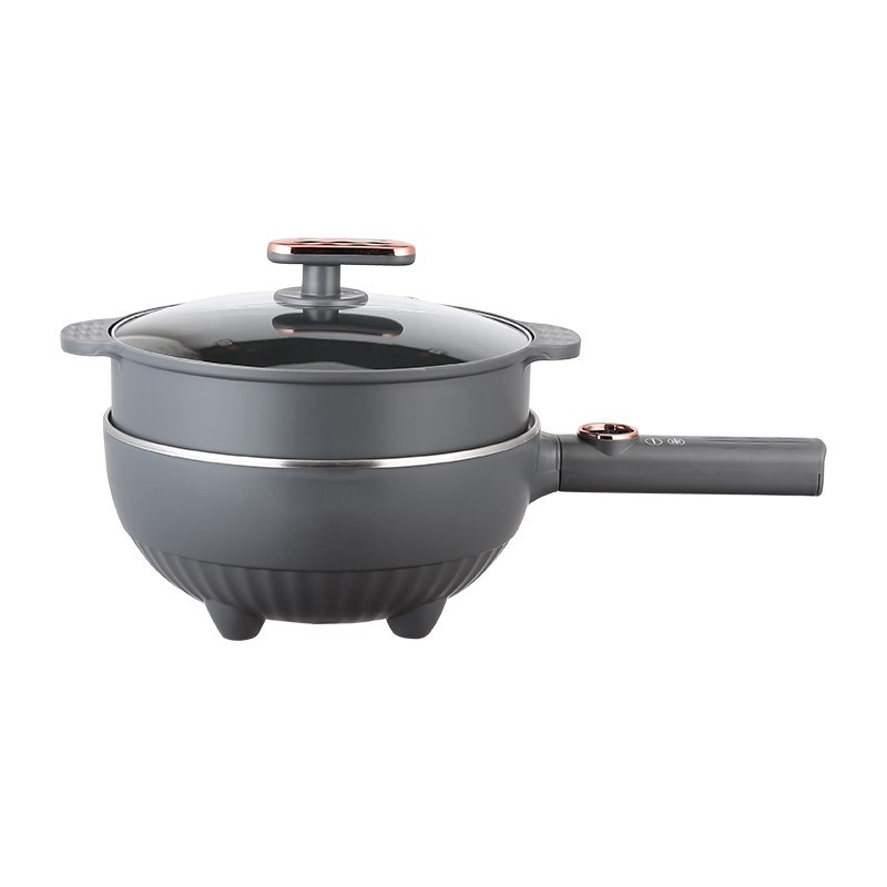 Electric Wok, Multi-Functional Cooking and Cooking All-In-One Electric Cooking Pot for 2-3 People, Household Non-Stick Pot, Electric Hot Pot, Quick Heating